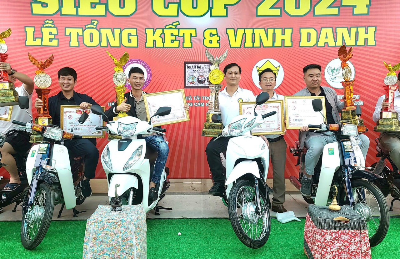 Giải nhất, nhì và ba được trao cho các tác giả