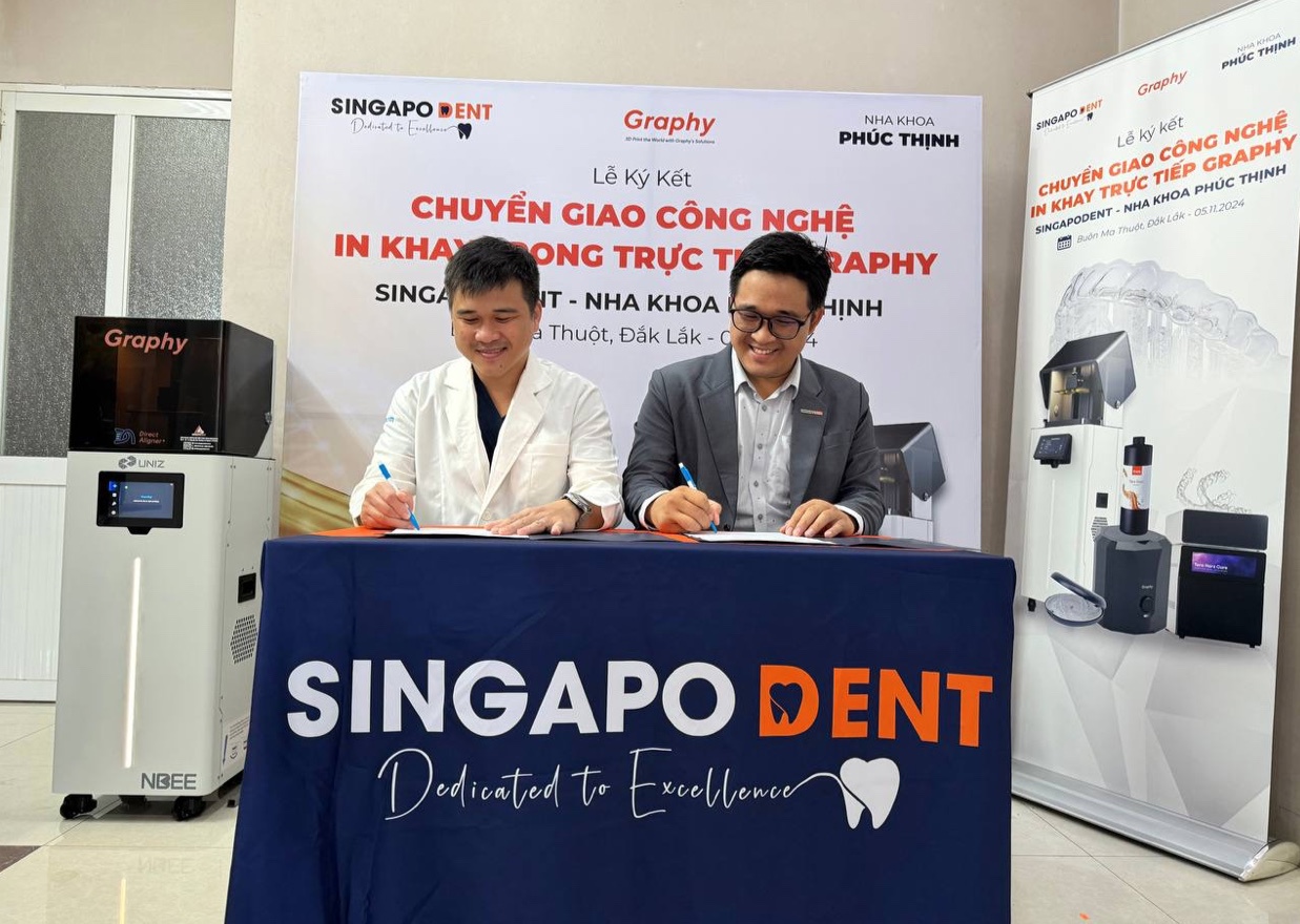 Nha khoa Phúc Thịnh (Đắk Lắk): Tiên phong chuyển giao thành công công nghệ in 3D trực tiếp tại phòng khám cùng Singapodent